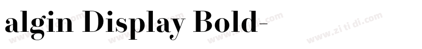 algin Display Bold字体转换